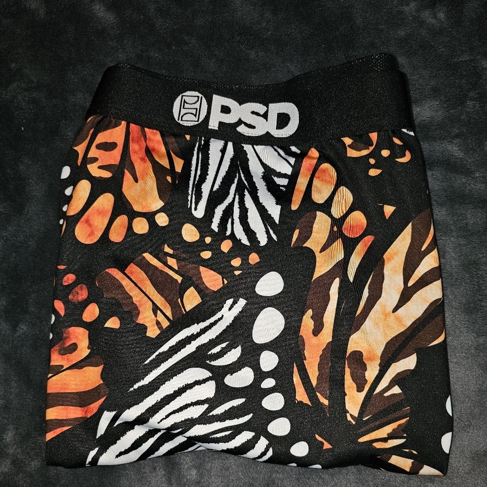 PSD Vibrant Black and Orange Boyshort 4X
